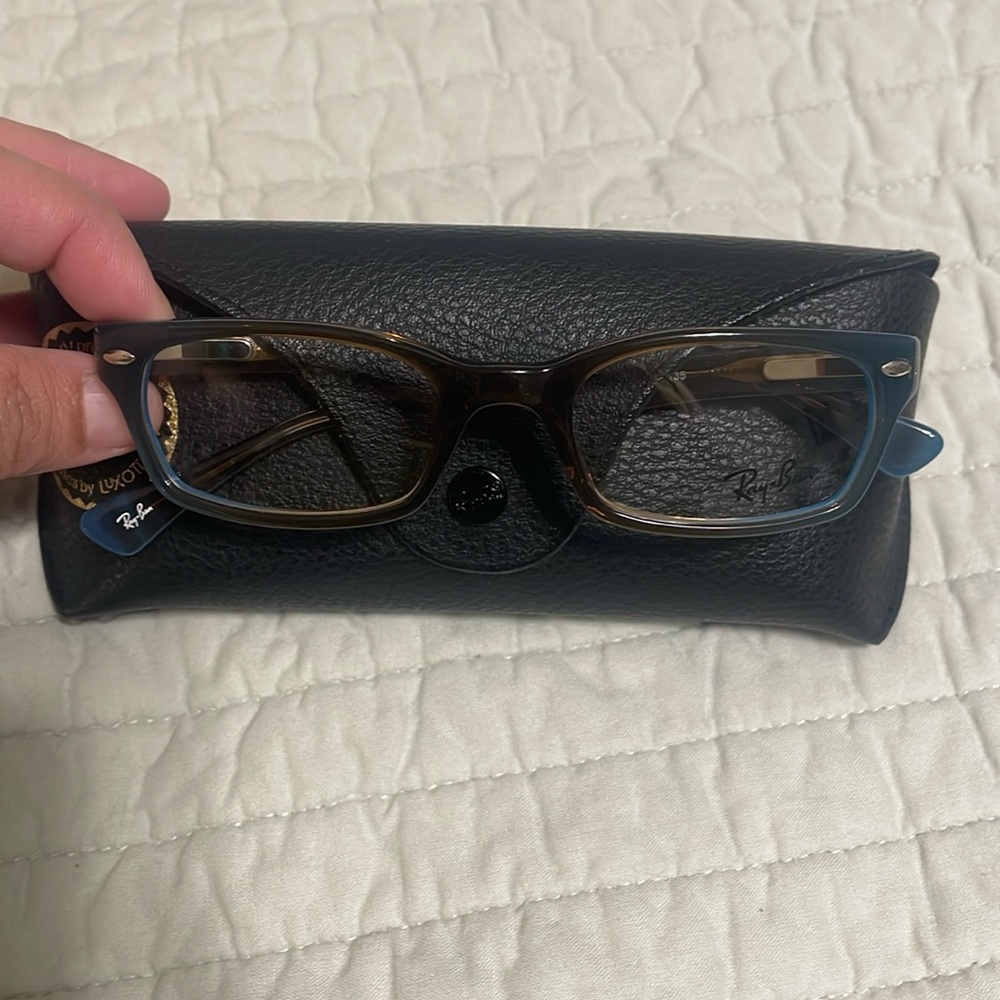 Ray Ban blue/brown eye glasses, new